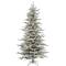8.5ft. Pre-Lit Slim Flocked Sierra Fir Artificial Christmas Tree, Pure White Dura-Lit® LED Lights